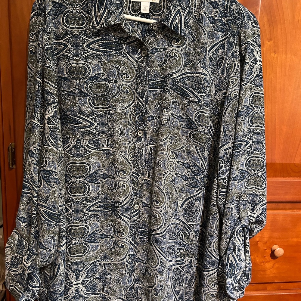 Westport Blue Blouse Elegant Top